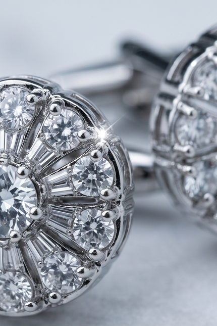 Radiant Crystal Flower Burst Cufflinks