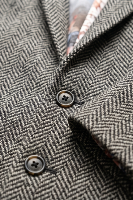 Men's Herringbone Wool Blend Coat