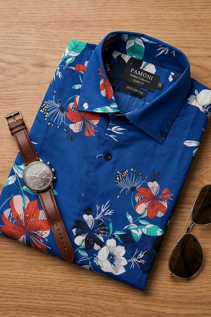 Island Breeze Floral Short-Sleeve Shirt