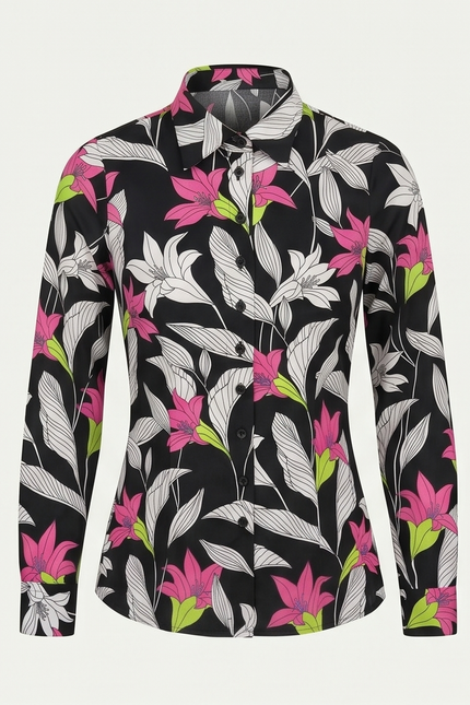 Exotic Bloom Extra Slim Fit Cotton Shirt