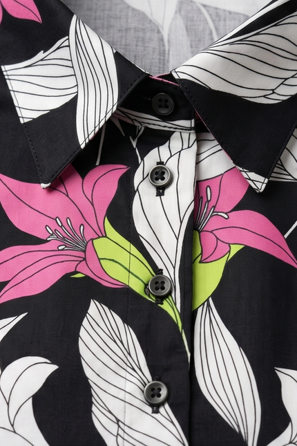 Exotic Bloom Extra Slim Fit Cotton Shirt