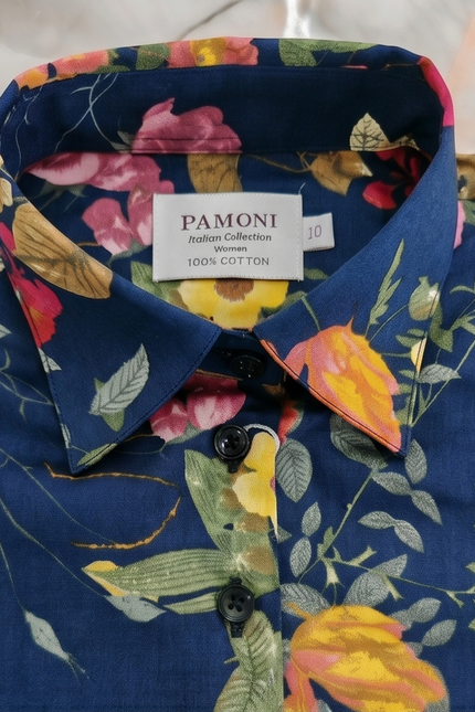 Figure-Flattering Floral: Women's 100% Cotton Extra Slim Fit Shirt
