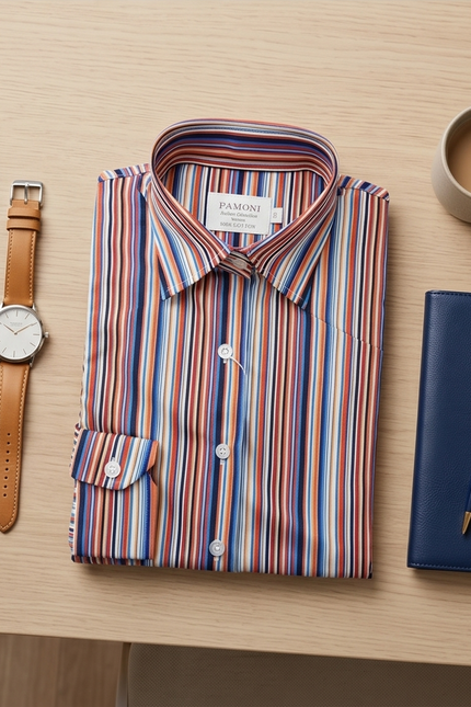 The Executive Stripe Fitted Cotton Shirt