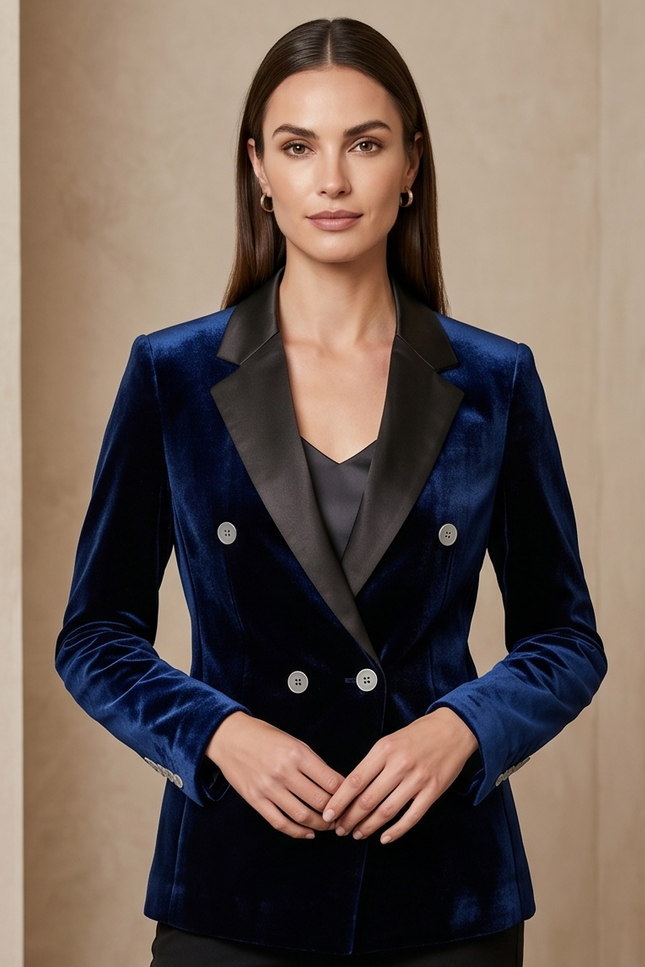 Navy Double Breasted Dinner Jacket