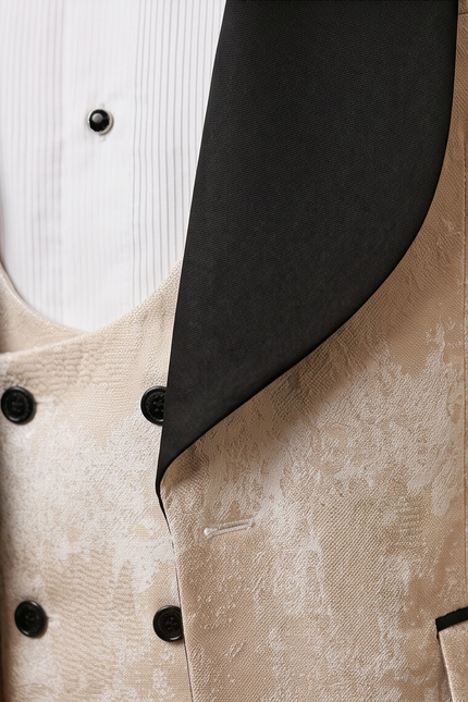 The "Midnight Gala" Champagne Tuxedo Set