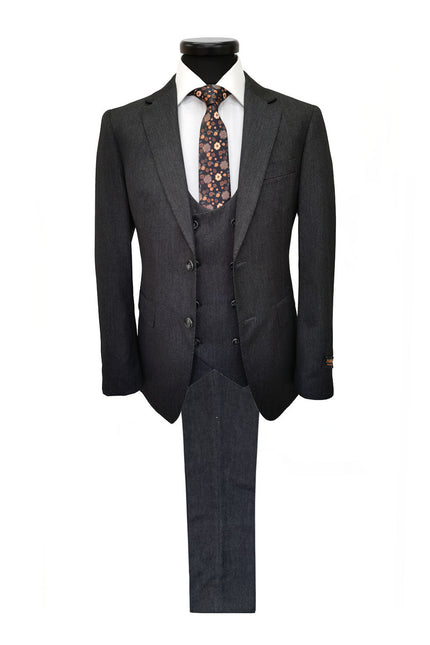 Charcoal 3-Piece Slim Fit Suit