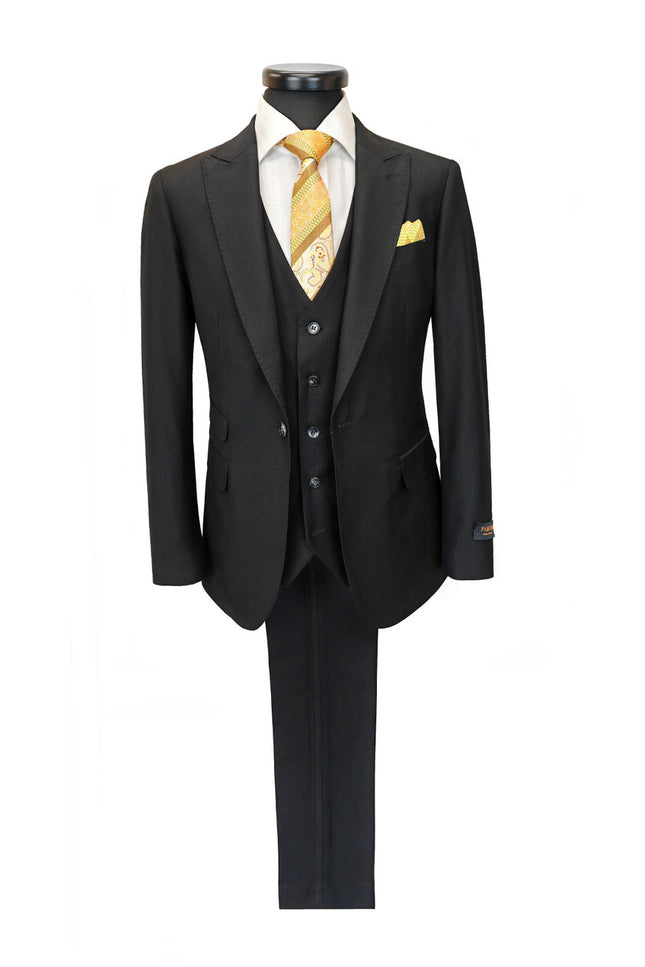 Costume trois pièces noir coupe slim