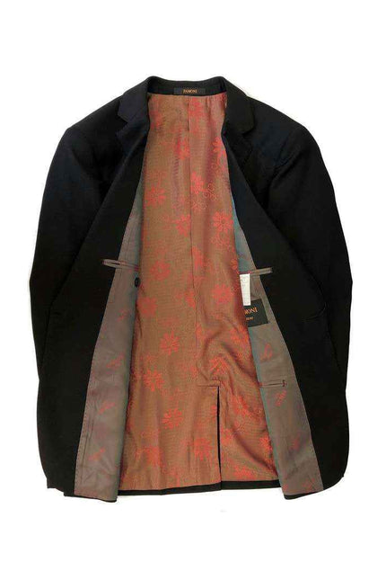 Black 1-button Regular Fit Suit