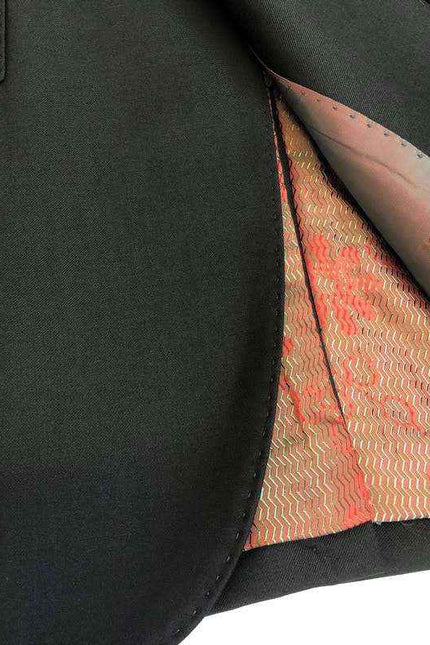 Black 1-button Regular Fit Suit