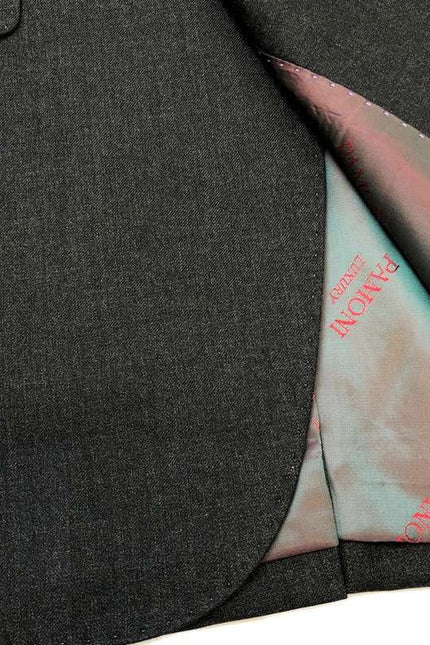 Charcoal 1-button Regular Fit Suit Men's Suit