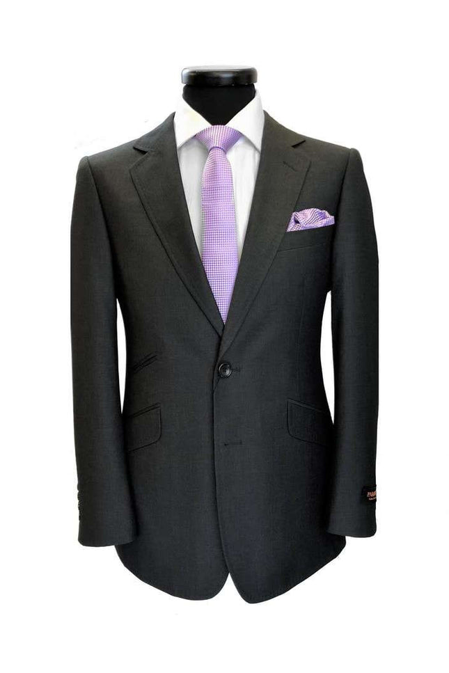 Charcoal 2-button Regular Fit Suit Men's Suit