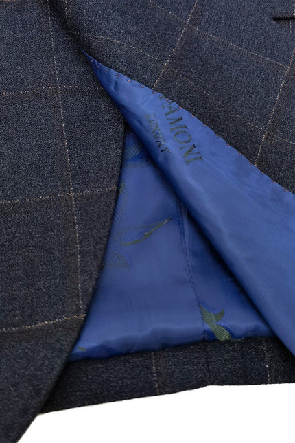 Grey Check Two Button 3-Piece Suit