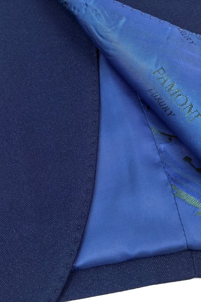 Navy Blue 2 Button 3-Piece Suit Close Up