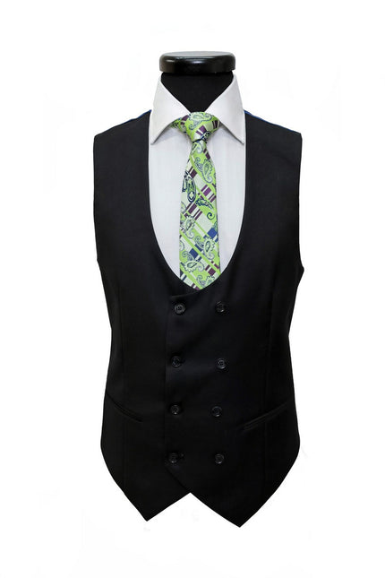 Black Two Button 3-Piece Suit