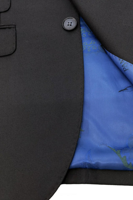 Black Two Button 3-Piece Suit