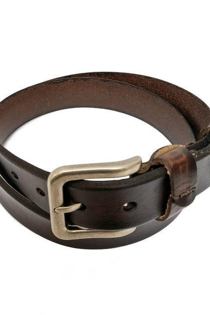 Real Leather Brown Suit Belt