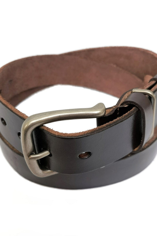 Dark Brown Leather Belt