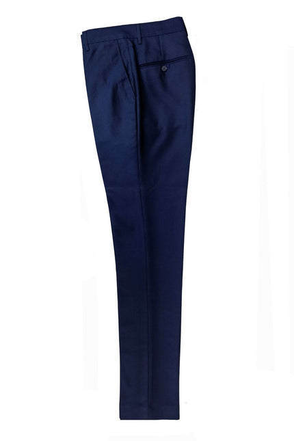 Navy Double Breasted Suit Trousers