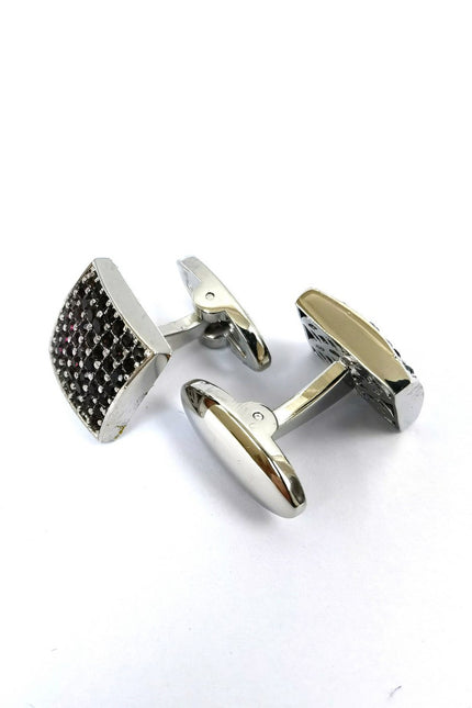 Black Lattice Square Cufflinks