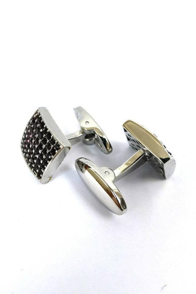 Black Lattice Square Cufflinks