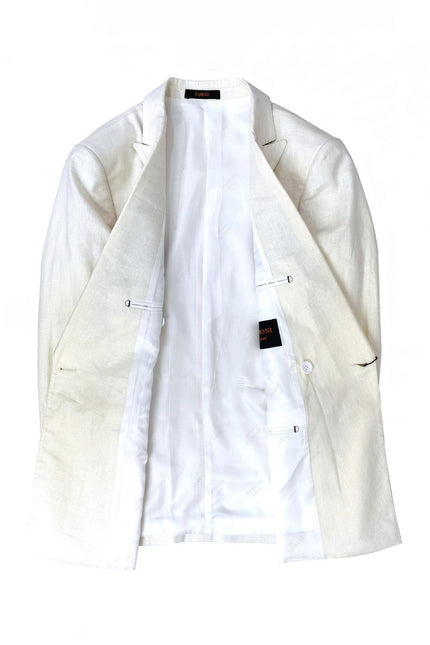 Cream Double Breasted Linen Suit