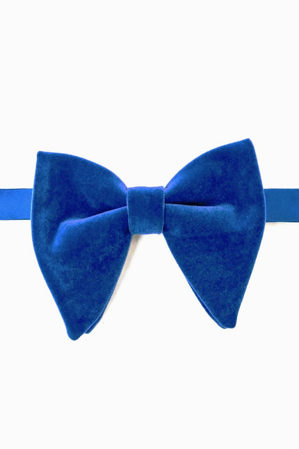 Royal blue large size butterfly bow tie by PAMONI, featuring a classic butterfly shape and elegant design.