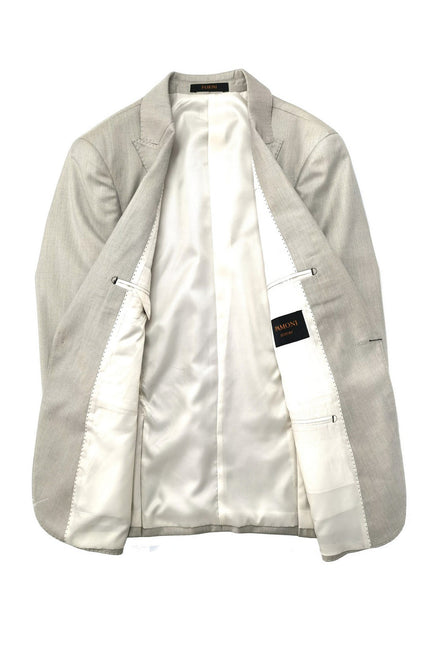 Beige Single Button 3-Piece Suit