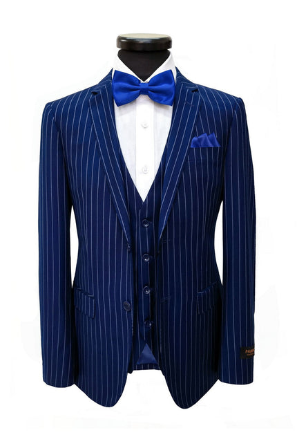 Blue Stripe 2 Button 3-Piece Suit