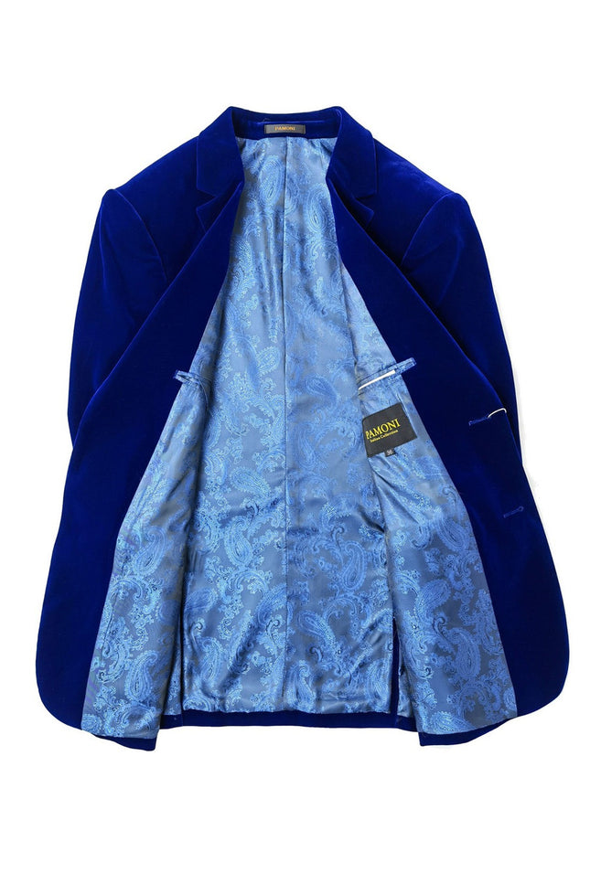 Royal Blue Velvet Blazer