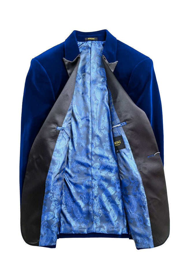 Royal Blue Velvet Dinner Jacket