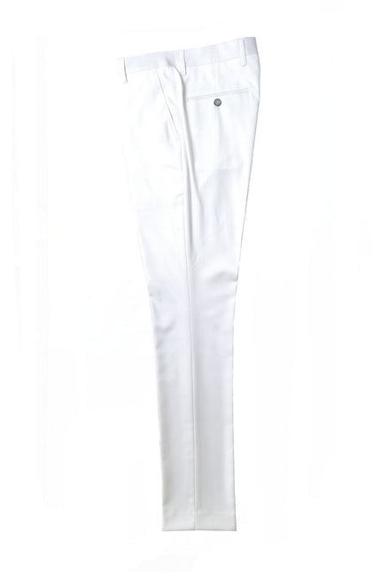 White Slim Fit Trousers