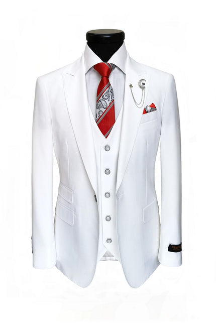 White Slim Fit 3-Piece Suit