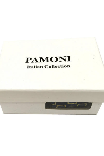 Navy Gold Abstract Floral Square Tie & Cufflinks Set