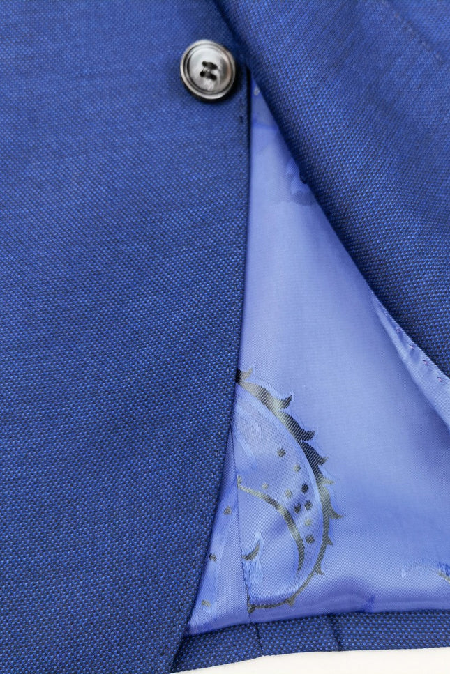 Royal Blue Birdseye 3-Piece Two Button Suit