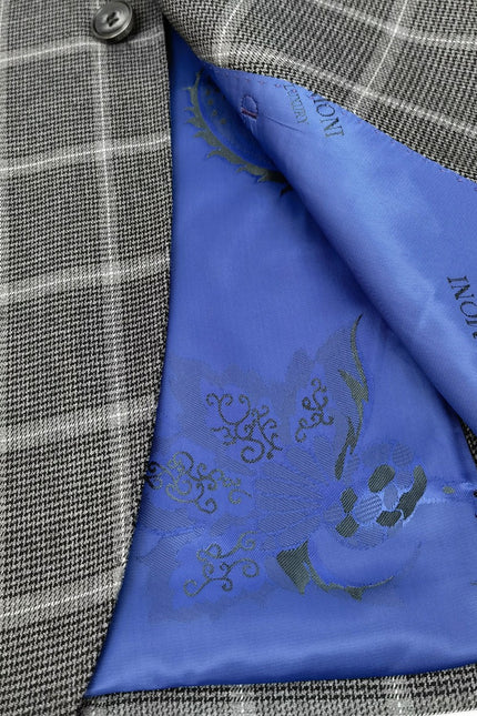 Grey Check Houndstooth 3-Piece Suit