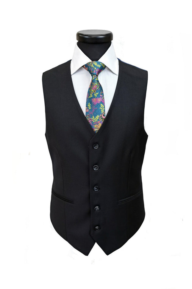 Black Sharkskin 3-Piece Suit