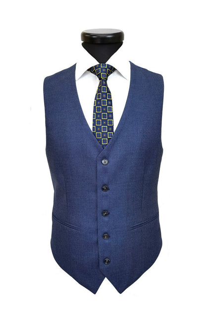 Mid Blue Birdseye 3-Piece Suit
