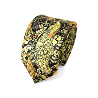 Cravate à imprimé animal et floral