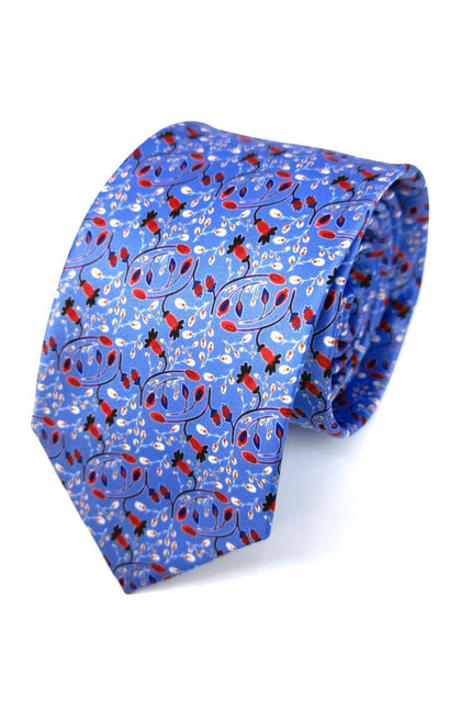 Blue Floral Tie