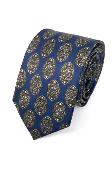 Navy Geometric Tie