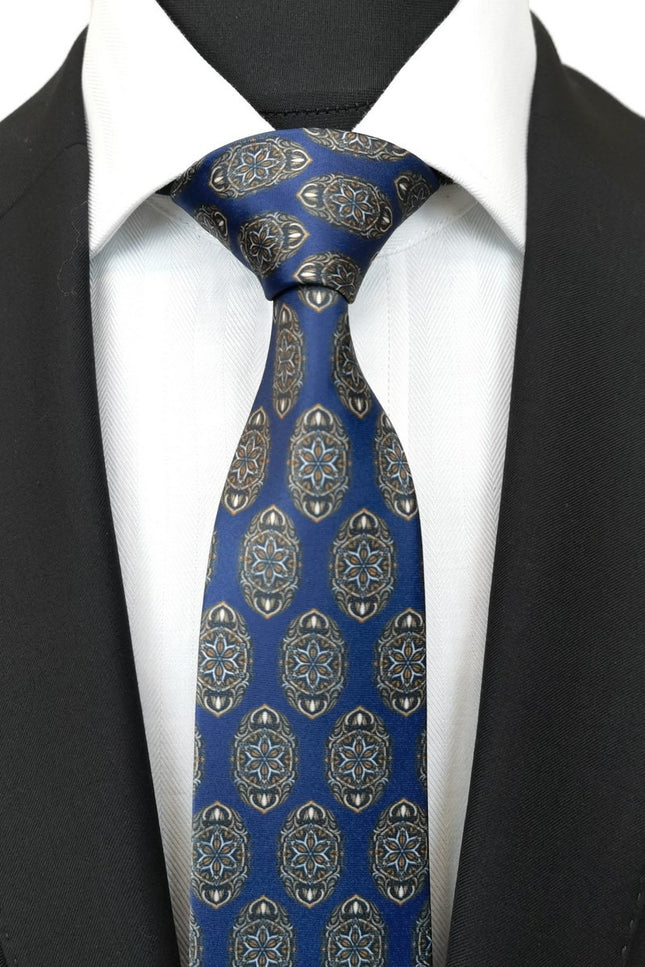 Navy Geometric Tie
