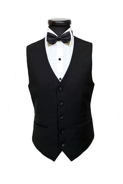 Black 3-Piece Tuxedo With Wide Shawl Lapel