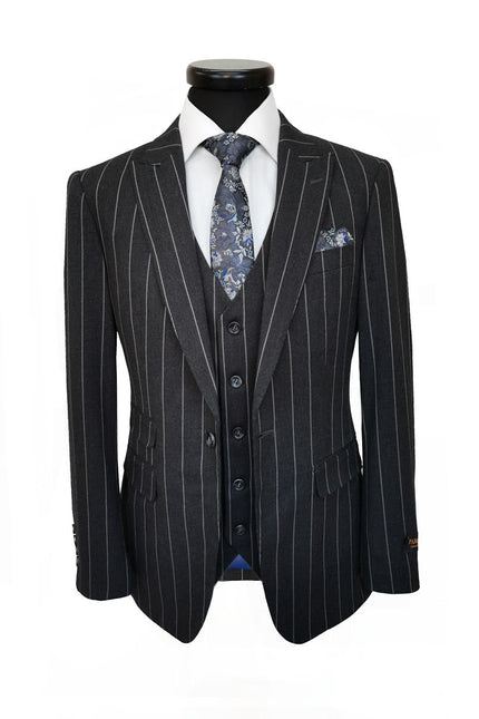 Charcoal Stripe 3-Piece Suit