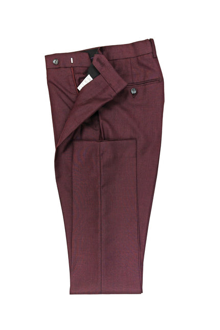 Burgundy 3-Piece Suit Trousers