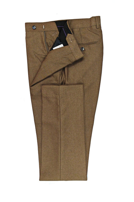 Gold Brown 3-Piece Suit Trousers