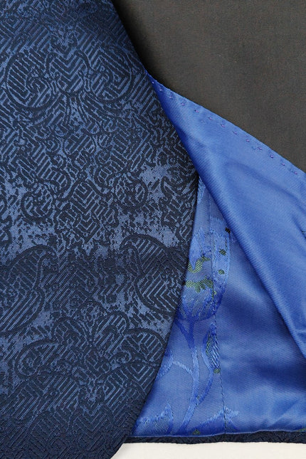 Navy Floral Style 3-Piece Tuxedo