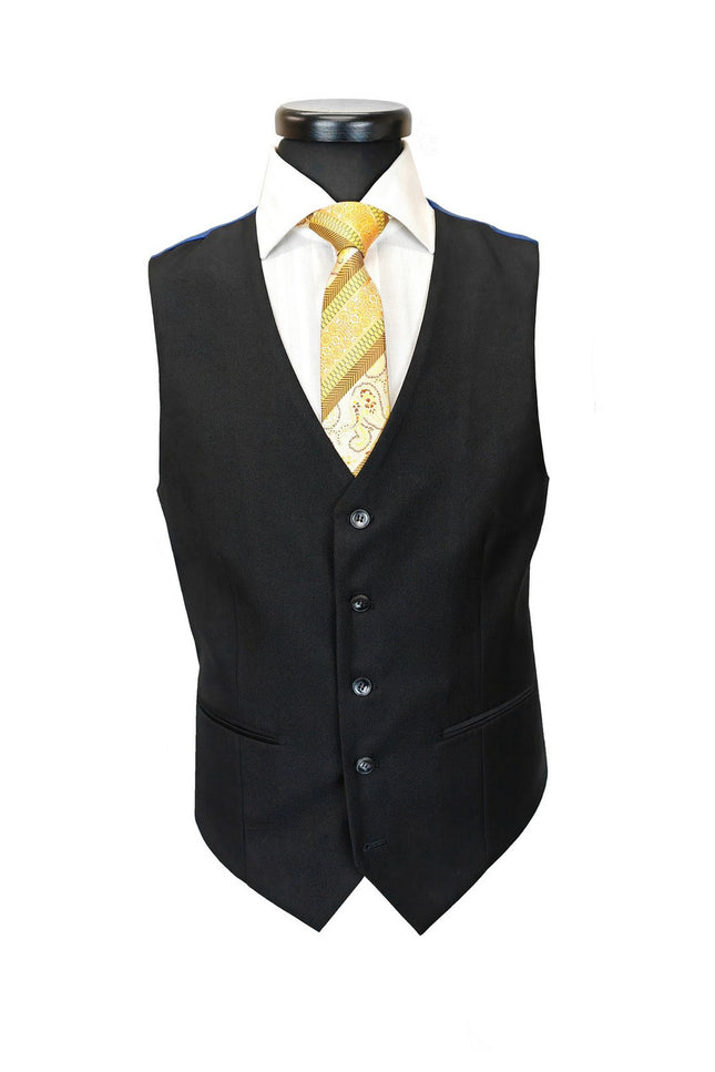 Black 3-Piece Slim Fit Suit Waistcoat