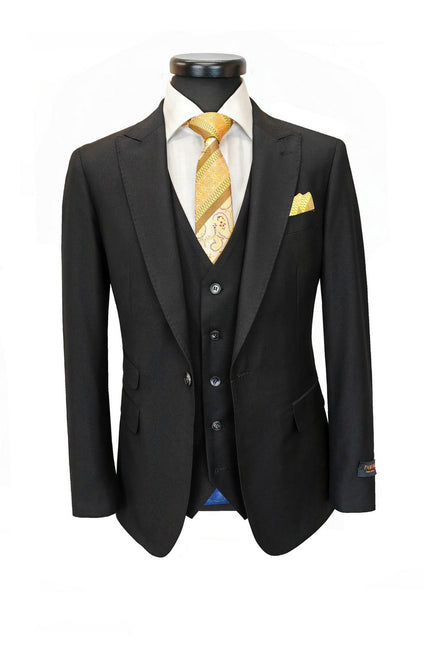 Costume trois pièces noir coupe slim