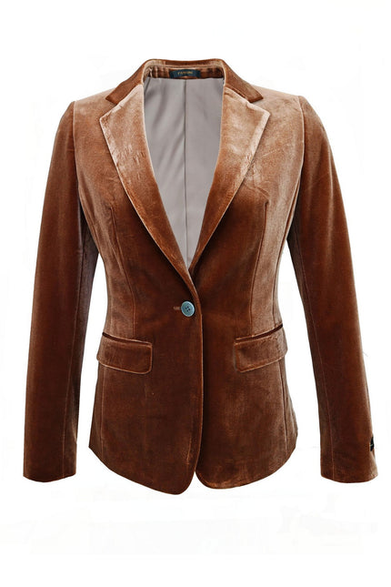Camel Velvet Blazer