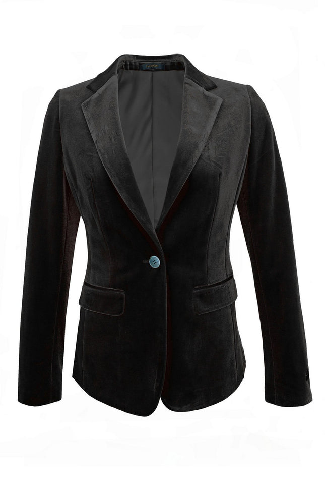 Women's Black Velvet Blazer